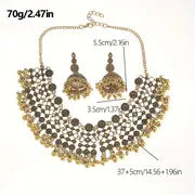 oho-Chic Retro Jewelry Set – Exaggerated American Style Earrings & Statement Necklace for Women