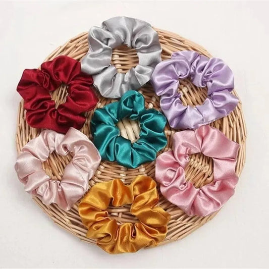 Luxury Pure Silk Scrunchies – Premium Hair Ties for Women & Girls | Gentle, No-Crease Hold