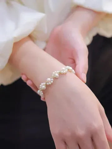 Korean Cat’s Paw Pearl Bracelet | Elegant Beaded Fashion Jewelry for Girls & Women