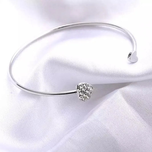 Trendy Double Heart Adjustable Bracelet – Golden & Silver Finish for Girls