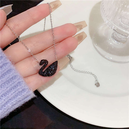 Black Swan Pendant Necklace