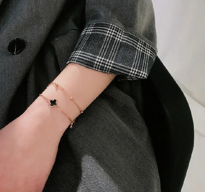 Trendy Korean Alloy Anklet/Bracelet | Celebrity Style | Elegant & Versatile for Students