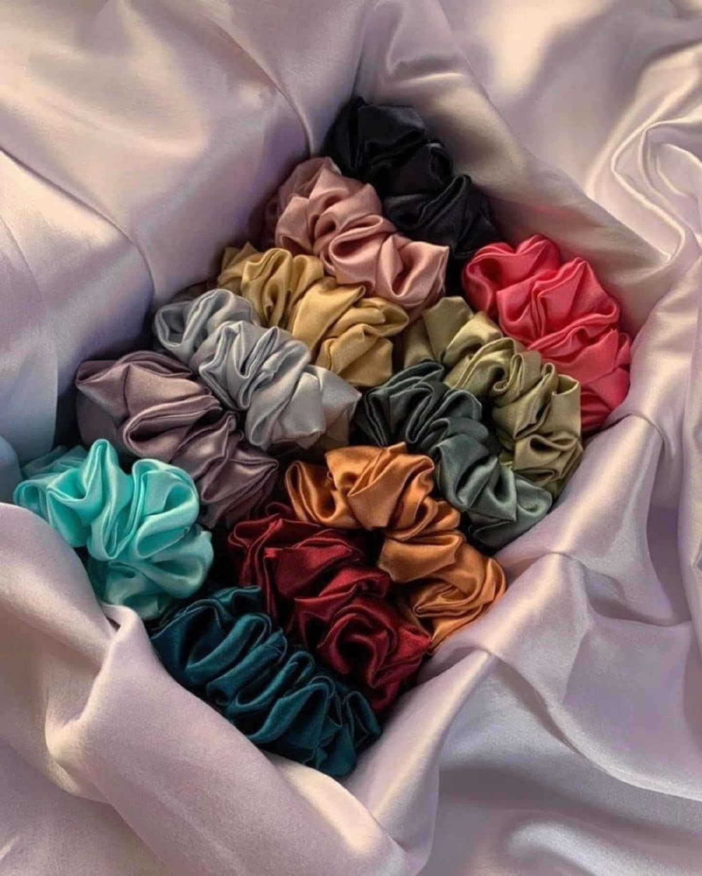 Luxury Pure Silk Scrunchies – Premium Hair Ties for Women & Girls | Gentle, No-Crease Hold
