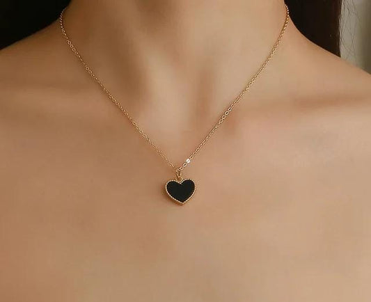 Trendy Heart Pendant Necklace – Stainless Steel, Anti-Tarnish & Waterproof for Girls & Women
