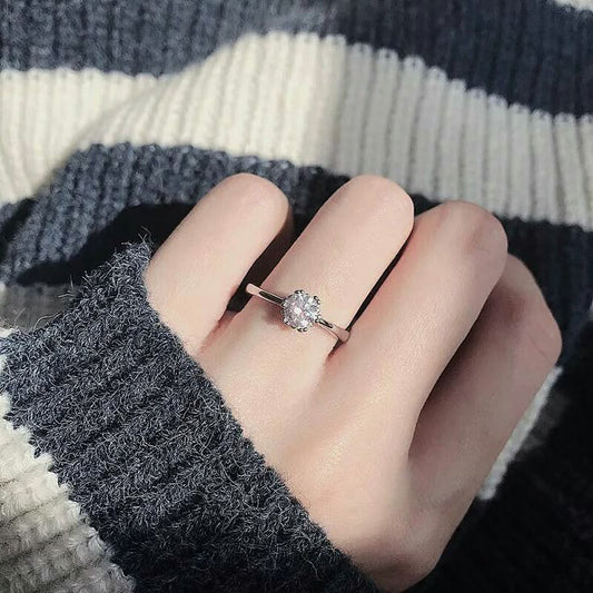 Diamond Stainless Steel Ring for Women & Girls – Stylish & Durable