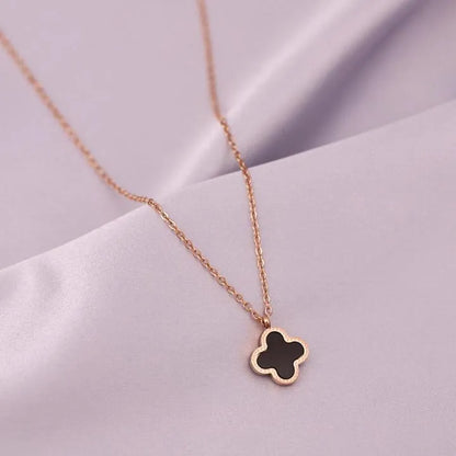 Black Clover Pendant Necklace