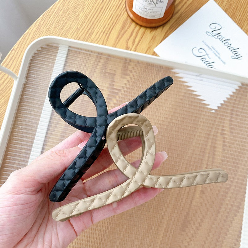 Elegant Quilted Bow Hair Claw Clip – Stylish & Secure Grip for All Hair Types