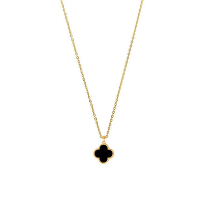 Black Clover Pendant Necklace